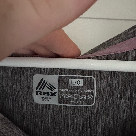 RBX Women's Heathered Gray V-Neck Tee - Picture 3 of 5